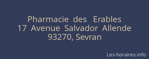 Pharmacie  des   Erables