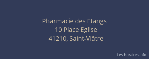 Pharmacie des Etangs