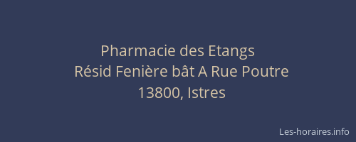 Pharmacie des Etangs