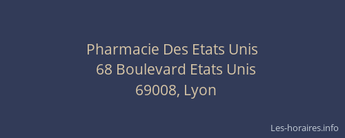 Pharmacie Des Etats Unis