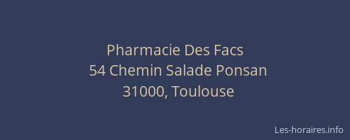 Pharmacie Des Facs