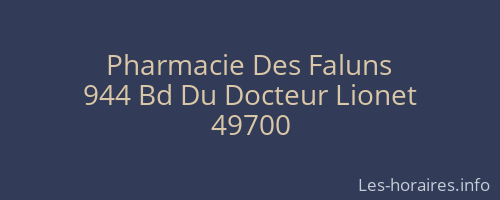 Pharmacie Des Faluns