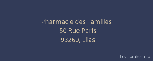 Pharmacie des Familles
