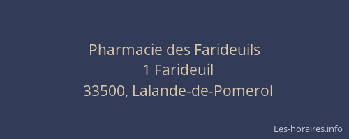 Pharmacie des Farideuils