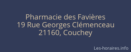 Pharmacie des Favières