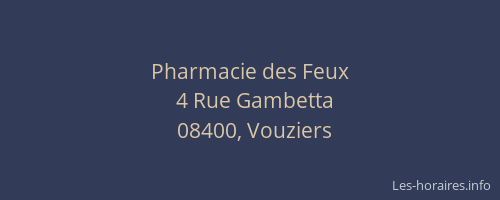 Pharmacie des Feux
