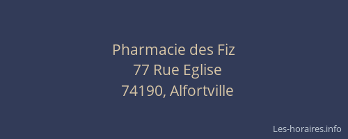 Pharmacie des Fiz