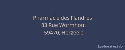 Pharmacie des Flandres