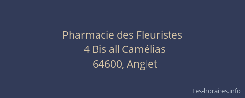 Pharmacie des Fleuristes