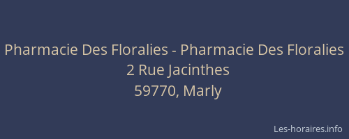 Pharmacie Des Floralies - Pharmacie Des Floralies