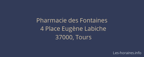 Pharmacie des Fontaines