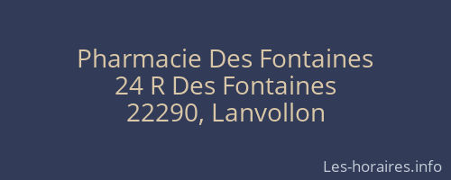 Pharmacie Des Fontaines