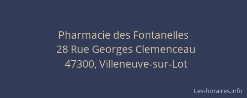 Pharmacie des Fontanelles