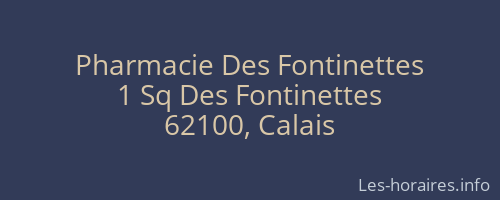 Pharmacie Des Fontinettes