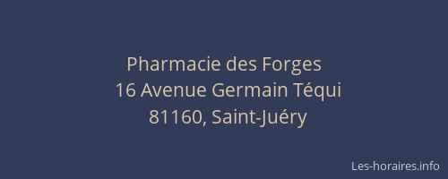Pharmacie des Forges