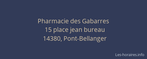 Pharmacie des Gabarres