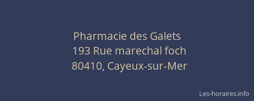 Pharmacie des Galets