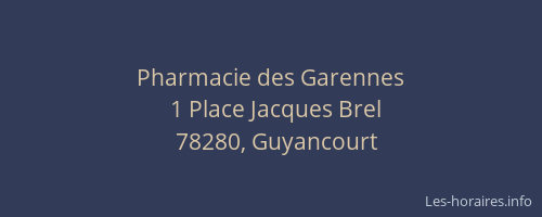 Pharmacie des Garennes