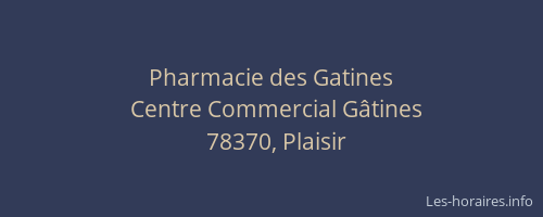 Pharmacie des Gatines