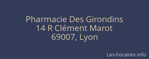 Pharmacie Des Girondins
