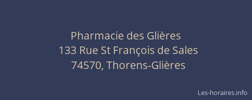Pharmacie des Glières