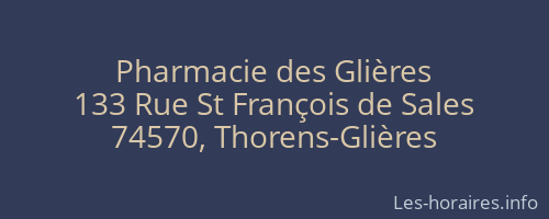 Pharmacie des Glières