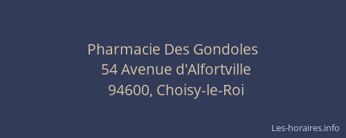 Pharmacie Des Gondoles