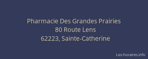 Pharmacie Des Grandes Prairies