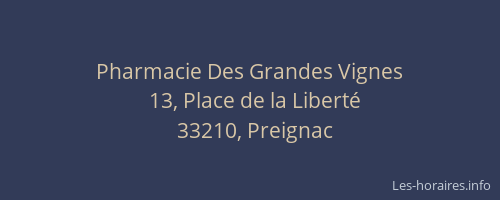 Pharmacie Des Grandes Vignes