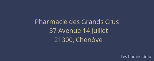 Pharmacie des Grands Crus