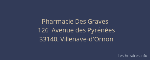 Pharmacie Des Graves
