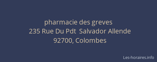 pharmacie des greves