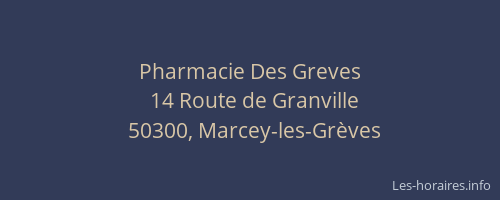 Pharmacie Des Greves