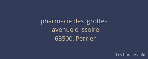 pharmacie des  grottes