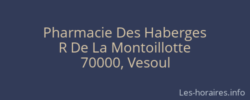 Pharmacie Des Haberges
