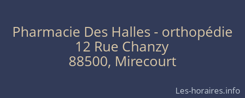 Pharmacie Des Halles - orthopédie