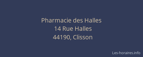 Pharmacie des Halles