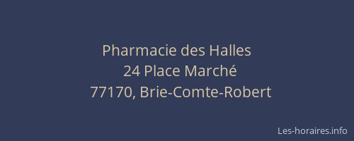 Pharmacie des Halles