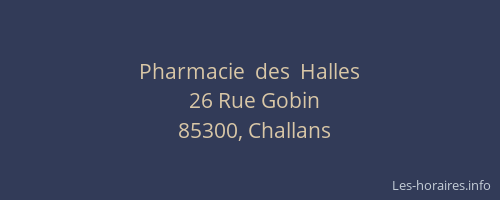 Pharmacie  des  Halles