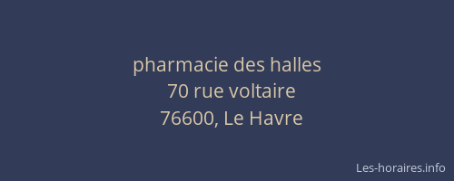 pharmacie des halles