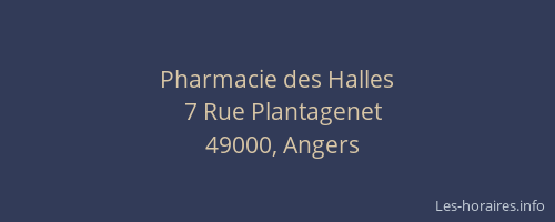 Pharmacie des Halles