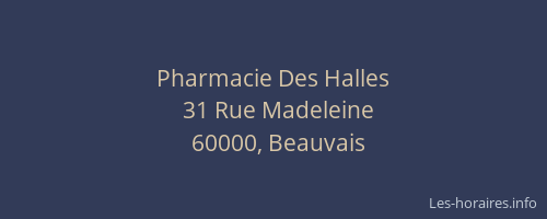 Pharmacie Des Halles
