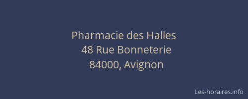Pharmacie des Halles