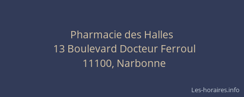 Pharmacie des Halles