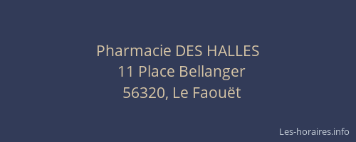 Pharmacie DES HALLES