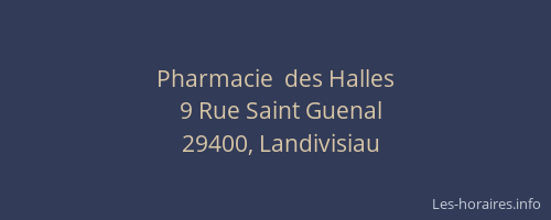 Pharmacie  des Halles