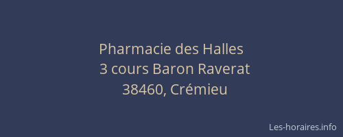 Pharmacie des Halles