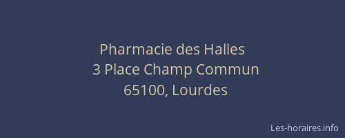 Pharmacie des Halles