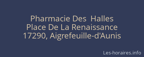 Pharmacie Des  Halles