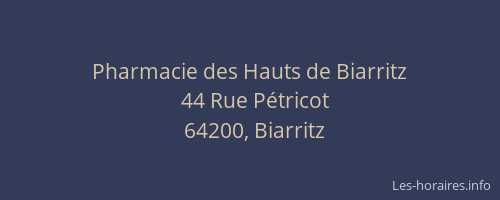 Pharmacie des Hauts de Biarritz